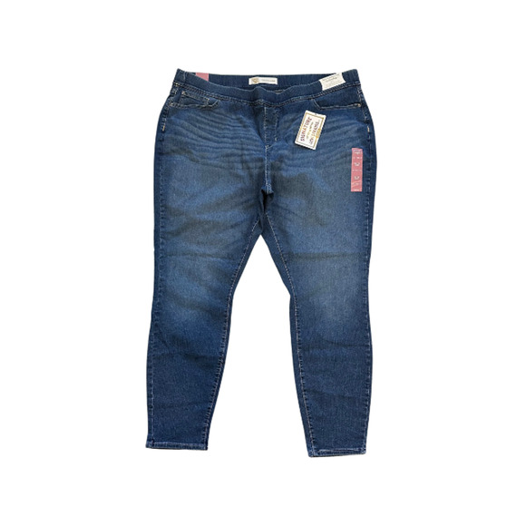 Levi’s Strauss Signature Gold Jeans Skinny Pull-On Stretch Blue Women’s Plus 26L - Picture 1 of 10